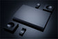 Sushi-Set aus Schwarzglas von Black Glass, mit Sushiplatte, Saucenschalen und Stickablagen