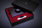 Kaviar-Set aus Schwarzglas von Black Glass in Geschenkverpackung 